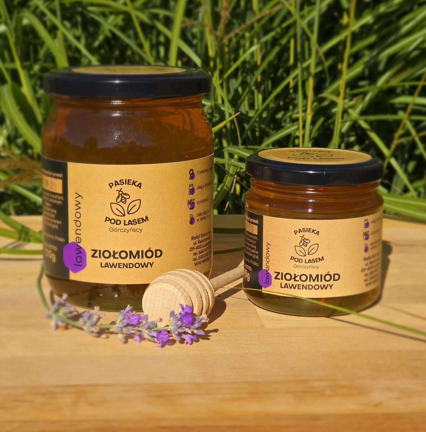 Ziołomiód Lawendowy naturalny - świeży zbiór 2025 w słoiku 720g i 275g